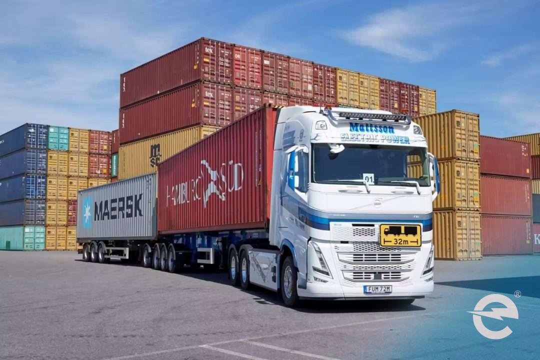 Volvo Elektrotransporter mit 74 Tonnen